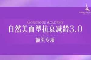 【捐赠39.9[红包]·《自然美形象学院-面塑抗衰减龄课3.0额头专项塑型》】