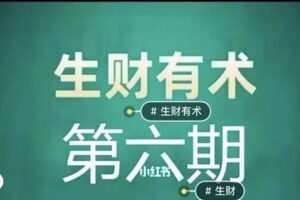 【捐赠19[红包]·《生财有术第六期》】