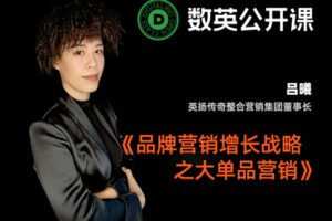 【捐赠9.9[红包]·《数英课堂-企业品牌营销增长战略之大单品营销》】