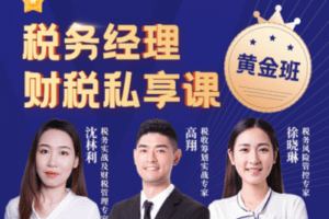 【捐赠49.9[红包]·《Z0213-中国会计视野-税务经理财税私享课【黄金班】》】