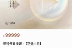 【捐赠39.9[红包]·《D0195-行动派视频号直播课 -【正课内容】》】