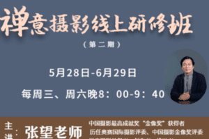 【捐赠29.9[红包]·《Z5621-张望工作室摄影课堂-第二期【禅意摄影线上研修班】》】 【原版无水印】