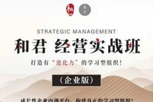 【捐赠148.88[红包]·《Z4961-高手知路-和君 经营实战班（企业版）》】