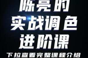 【捐赠39.9[红包]·《Z6079-陈亮的实战调色进阶课_陈亮的实战修图课》】 【原版无水印】