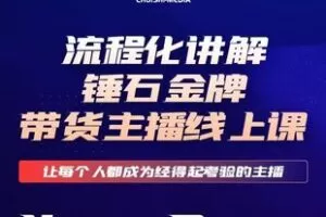 【捐赠29.9[红包]·《Z6269-锤石传媒金牌主播线上课》】 【原版无水印】