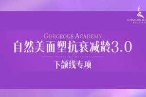 【捐赠39.9[红包]·《Z2142-自然美形象学院-面塑抗衰减龄课3.0下颌线专项塑型》】