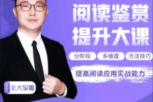 【捐赠29.9[红包]·《Z6516-北大军哥阅读鉴赏提升大课L》】