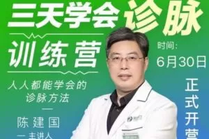 【捐赠39.9[红包]·《中医书院-【第二期】陈建国老师三天学会诊脉训练营》】 【原版无水印】