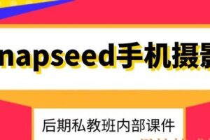 snapseed手机摄影后期私教班内部课件