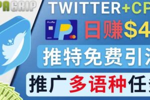 通过Twitter推广CPA Leads，日赚46.01美元-免费的CPA联盟推广模式