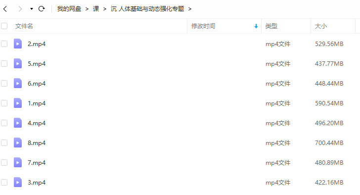 沉2022人体基础与动态强化专题【画质不错只有视频】