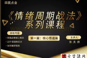 四鼠点金《情绪周期战法》系列课程第一篇：核心悟道篇