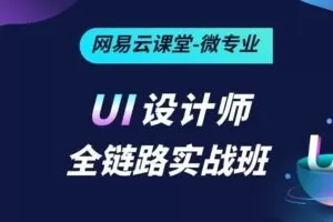 网易云微专业-UI设计师全链路实战班|2021年|完结无秘
