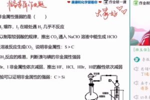 康冲 高三化学2020年秋季班 