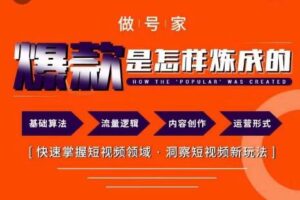 做号家-个人IP起号方法，快速打造爆款短视频，全面提升起号、文案、内容创作等技能