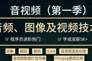 音视频开发技术学习视频教程(第一季)-2021进阶年课|完结无秘