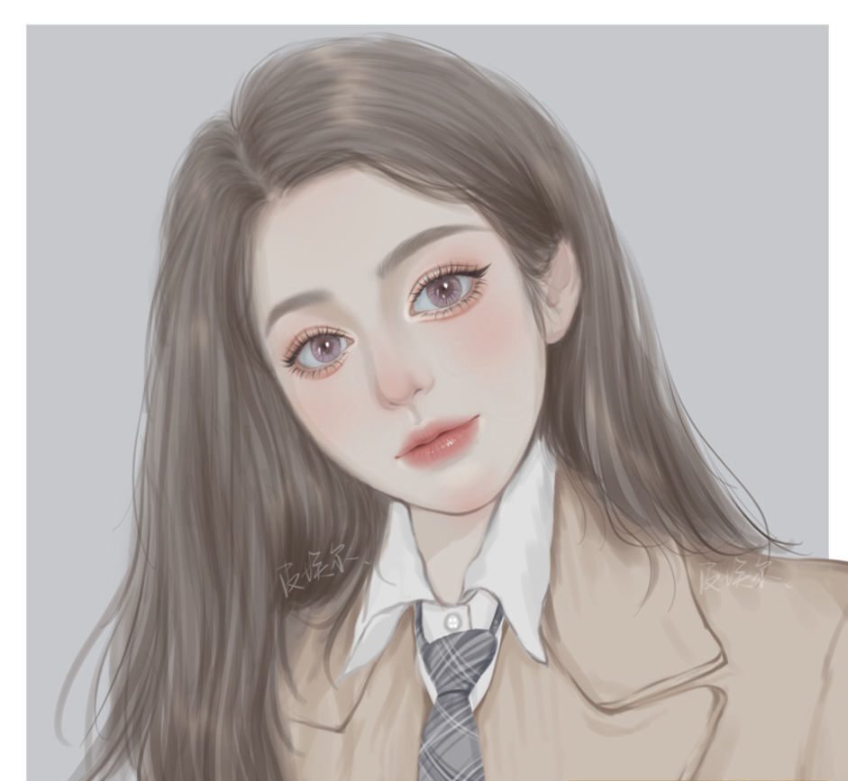 皮埃尔Ipad插画团练课美型人物头像2021年3月结课