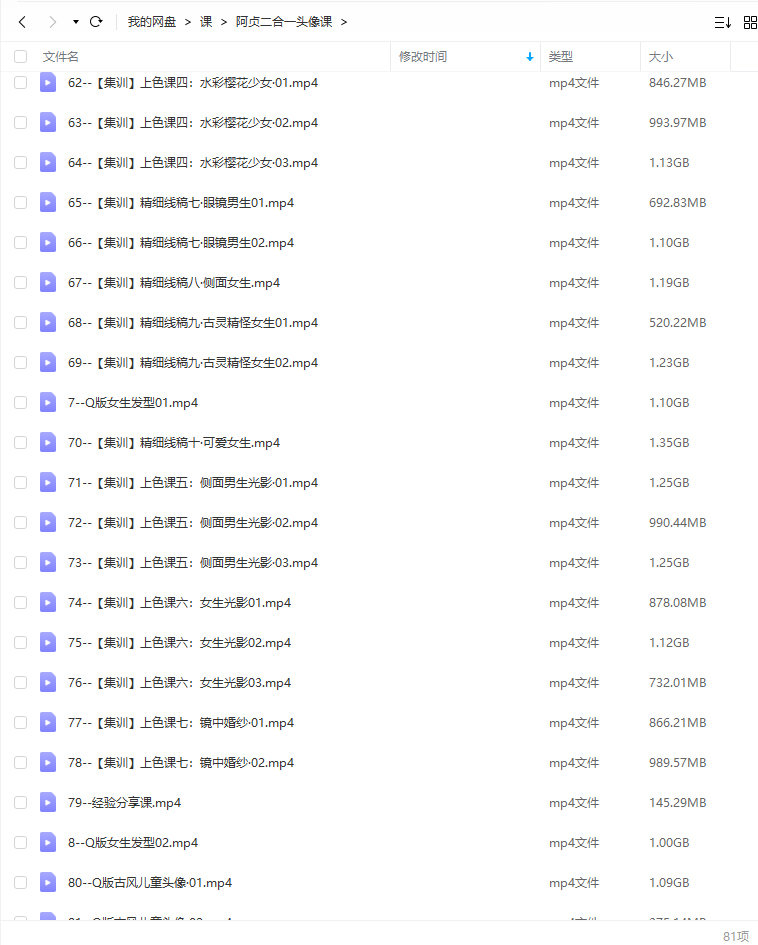 阿贞二合一ipad头像课【画质高清只有视频】