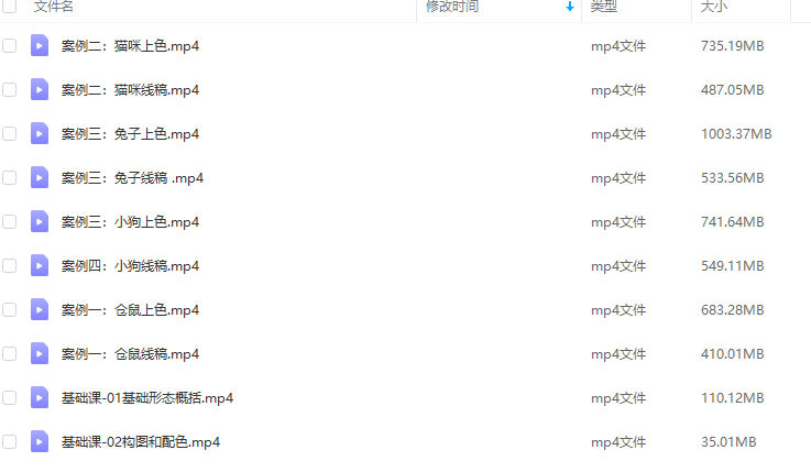蓉儿ipad水彩分镜少女+萌宠【画质不错只有视频】