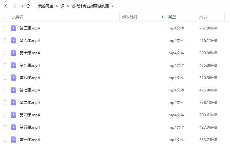 阿妹艺术苏梅汁新国风ipad商业插画系统课【画质不错只有视频】