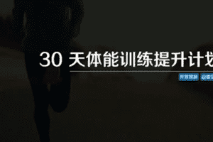30天体能训练提升计划