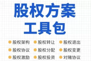 宋俊生老师股权方案工具包