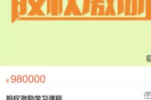 【300[红包]·S2936股权激励学习课程】