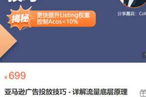 【25[红包]·S3350亚马逊广告投放技巧 – 详解流量底层原理+广告漏斗逻辑】