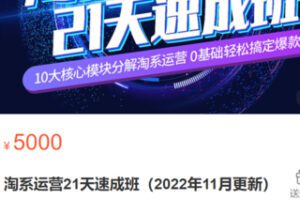 【88[红包]·S3228淘系运营21天速成班
