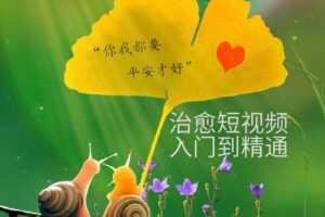 众筹19.99[红包]《抖音易知课堂-治愈短视频配全套素材及安卓软件》]