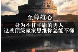 【众筹5[红包]·《灏泽-至尊雄心：身为不甘平庸的男人 这些顶级思维你怎能不懂》】