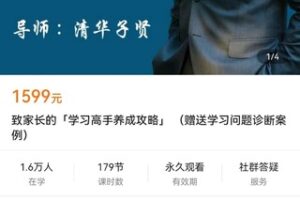 【捐赠价29.9[红包]·《致家长的「学习高手养成攻略」 （赠送学习问题诊断案例）》】