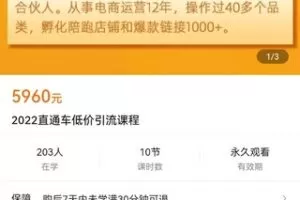 【捐赠价79.9[红包]·《2022直通车低价引流课程》】 【原版无水印】