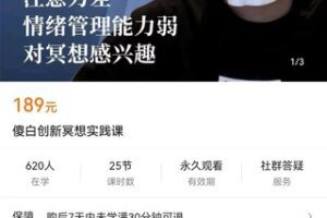 【捐赠价18.9[红包]·《学浪-傻白创新冥想实践课》】