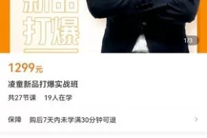 【捐赠价49.9[红包]·《凌童新品打爆实战班》】 【原版无水印】