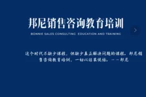 【29.9[红包]·【邦尼销售教育知识店铺】邦尼销售诊断训练营】