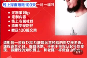 【捐赠279.9[红包]·《学浪-老陈【知识博主ip训练营】》】 【原版无水印】