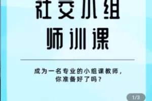 【捐赠19.9[红包]·《学浪-学前社交小组师训课》】 【原版无水印】