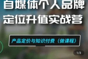 【捐赠49.9[红包]·《学浪-自媒体个人品牌IP升值营》】 【原版无水印】