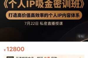 【捐赠38[红包]·《桔子会《个人IP吸金密训班》》】 【原版无水印】