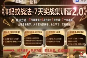 【捐赠29.99红包]·《盘口学院-《蚂蚁战法》 特训营-2.0】