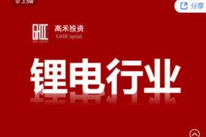 【捐赠9.99.红包]·《高禾投资研究中心-【直播回放】学习锂电池行业投研分析框架】