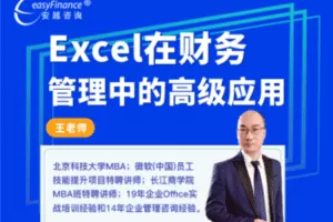 【捐赠39.9[红包]·《Z0016-安越咨询-Excel在财务管理中的高级应用》】