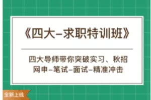 【39.9[红包]·C0170【CareerBuddy】《四大-求职特训班》自学班（可DIY版）】