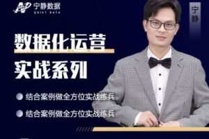 【捐赠19.9[红包]·《宁静数据化运营-宁静数据分析系统课程》】