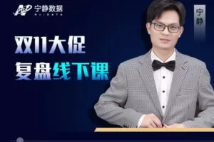 【捐赠9.9[红包]·《宁静数据化运营-双11大促复盘线下课》】