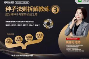 【捐赠99.99红包]·《原钻掌心-【种子法则拆解教练】三期】