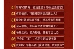 【捐赠9.99红包]·《樊登课堂-梁宏达：四大名著情商课】