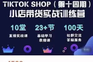 【捐赠39.9[红包]·《D0152-TikTok Shop全球店带货训练营（第十四期》】 【原版无水印】