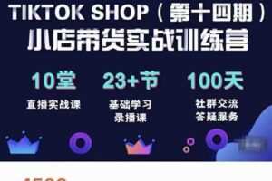 【捐赠39.9[红包]·《D0152-TikTok Shop全球店带货训练营（第十四期》】 【原版无水印】